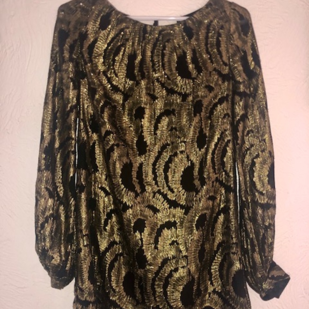 Milly Gold Party Mini Dress